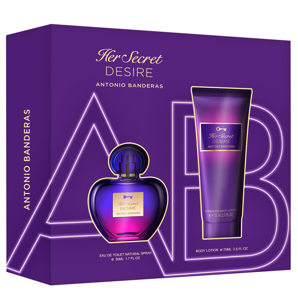 ANTONIO BANDERAS ESTUCHE HER SECRET DESIRE EDT X 80 ML.